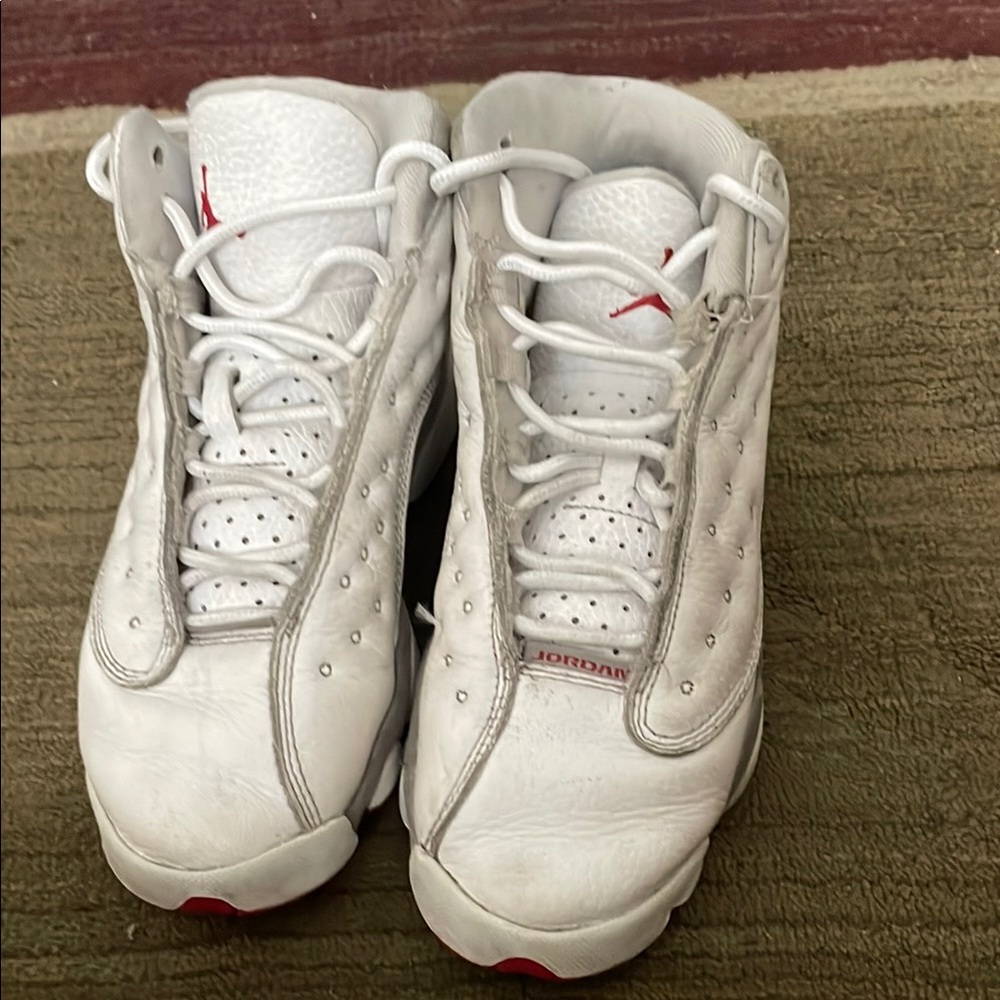 Air Jordan White and Red Sneakers